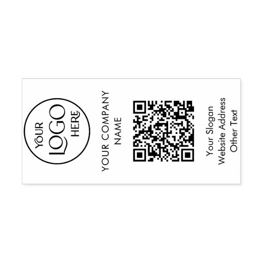 QR-Code Firmenwerbung Modernes Business Logo Permastempel (Design)