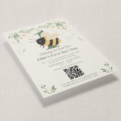 QR-Code First Bee Day Storybook Honigbiene Geburts Einladung