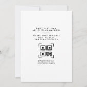 QR-Code-Flachkarte für Minimalistisches Save the D Date (Rückseite)