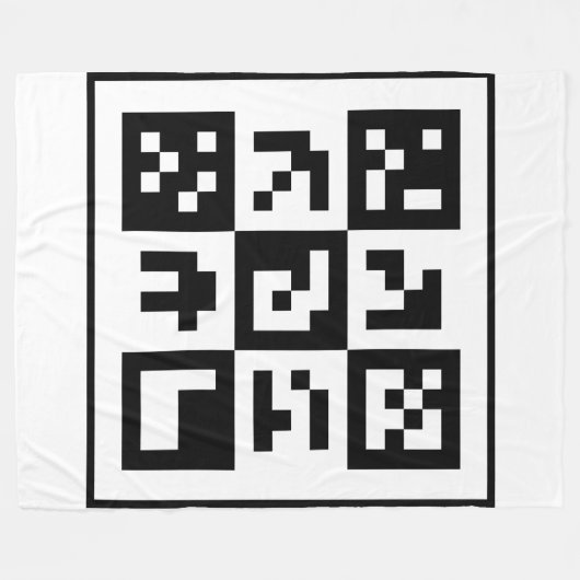 qr Code Fleecedecke (Vorderseite (Horizontal))