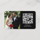 QR-Code Flitterwochen-Fonds Hochzeitsregisterkarte Begleitkarte (Rückseite)