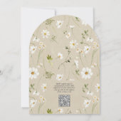 QR Code Floral Daisy Baby in Bloom Rustic Dusche Einladung (Rückseite)