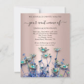 QR CODE Floral Meadow Wildblume Blue Rose (Vorderseite)