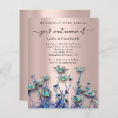 QR CODE Floral Meadow Wildblume Blue Rose (Vorne/Hinten)