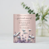 QR CODE Floral Meadow Wildblume Lila Rose (Stehend Vorderseite)