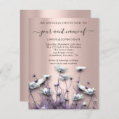 QR CODE Floral Meadow Wildblume Lila Rose (Vorne/Hinten)