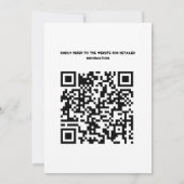 QR Code Floral Orange Rose Patterns Boho Wedding Einladung (Rückseite)