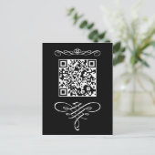 QR-Code florieren Postkarte (Stehend Vorderseite)