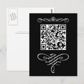 QR-Code florieren Postkarte (Vorne/Hinten)