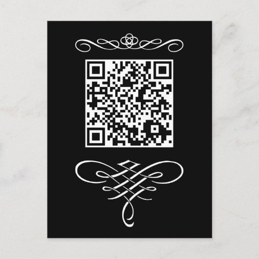 QR-Code florieren Postkarte (Vorderseite)