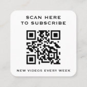 QR-Code folgen dem Foto "Influencer Content Creato Quadratische Visitenkarte (Rückseite)