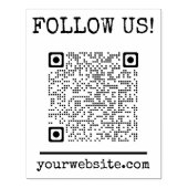 QR-Code folgen der US-Website Business Promotions Gummistempel (Prägung)