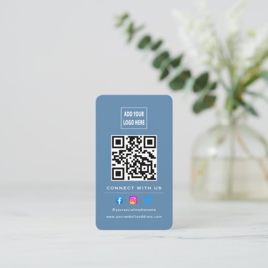QR-Code folgen Prüfung, um eine Verbindung mit uns Visitenkarte (Stehend Vorderseite)