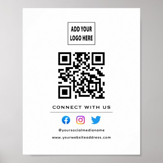 QR Code folgen Prüfung, um mit uns zu verbinden we Poster (Vorne)