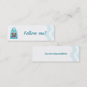 QR Code-Follow-meVisitenkarte-Schablone (dünn) Mini Visitenkarte (Vorne/Hinten)