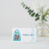 QR Code-Follow-meVisitenkarte-Schablone Visitenkarte (Stehend Vorderseite)