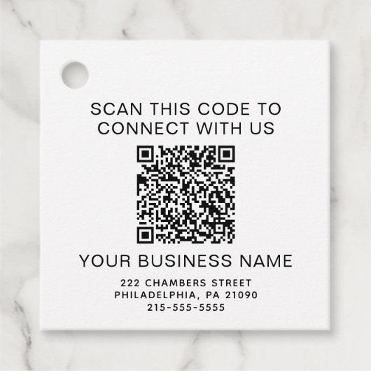 QR-Code Förderung Geschenkanhänger (Vorderseite)