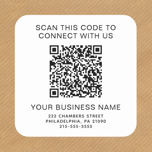 QR-Code Förderung Quadratischer Aufkleber