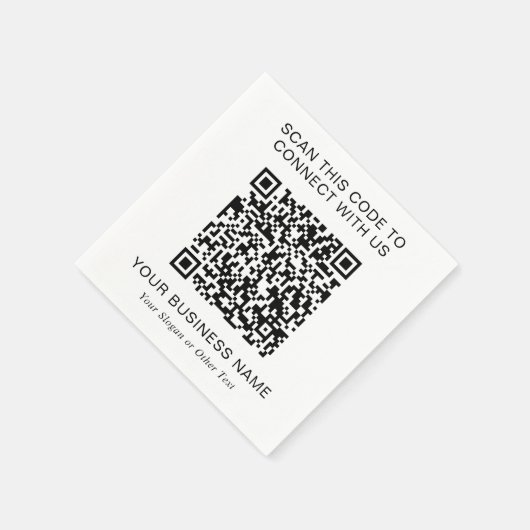 QR-Code Förderung Serviette (Ecke)