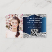 QR-Code-Foto aus Silbernaveschild Visitenkarte (Rückseite)