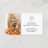 QR-Code-Foto-Bakery-Visitenkarte mit Logo Visitenkarte (Rückseite)