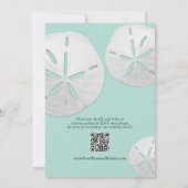 QR Code Foto Beach Sea Glass Sand Dollar Elegant Einladung (Rückseite)