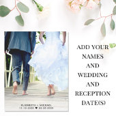 QR Code Foto Blush Hochzeitsempfang Einladung