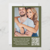 QR Code Foto Boho Wildblume Botanische Hochzeit Einladung (Rückseite)