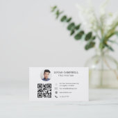 QR Code Foto Business Card Visitenkarte (Stehend Vorderseite)