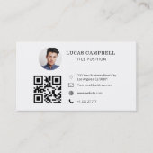 QR Code Foto Business Card Visitenkarte (Vorderseite)