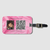 QR-Code Foto Business Company Gepäckanhänger (Vorderseite (Horizontal))