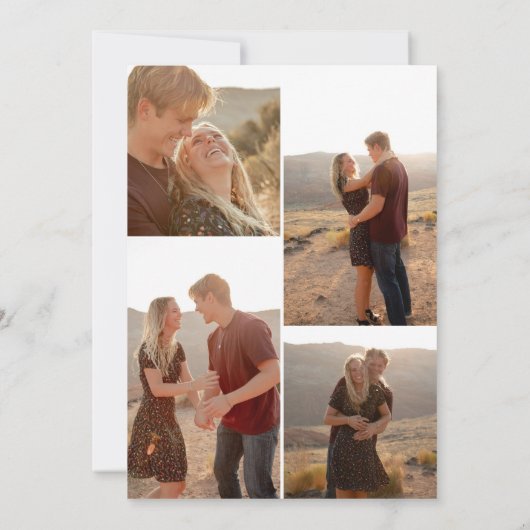 QR Code Foto Calligraphy Elegant Wedding Einladung (Rückseite)