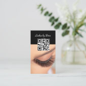 QR-Code-Foto-Collage für Wimperntechniker Visitenkarte (Stehend Vorderseite)