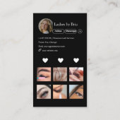 QR-Code-Foto-Collage für Wimperntechniker Visitenkarte (Rückseite)
