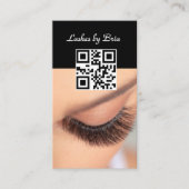 QR-Code-Foto-Collage für Wimperntechniker Visitenkarte (Vorderseite)
