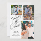 QR-Code Foto Collage Wedding Save The Date (Vorderseite)