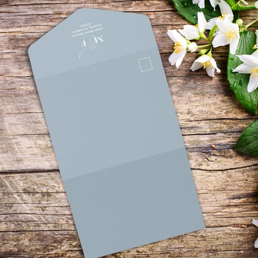 QR Code Foto Elegant Dusty Blue UAWG Online All In One Einladung