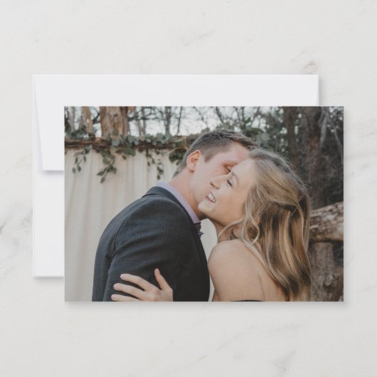 QR-Code Foto elegante Hochzeitantwort RSVP-Karte Einladung (Rückseite)