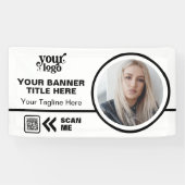 QR-Code-Foto für Business-Logos im Freien Banner (Horizontal)