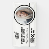 QR-Code-Foto für Business-Logos im Freien Banner (Vertikal)