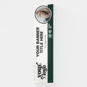 QR-Code-Foto für Business-Logos im Freien Grün Banner (Vertikal)