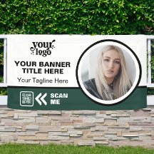 QR-Code-Foto für Business-Logos im Freien Grün