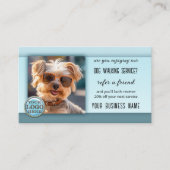 QR-Code-Foto für ein freundliches Logo, Dog Walker Empfehlungskarte (Vorderseite)