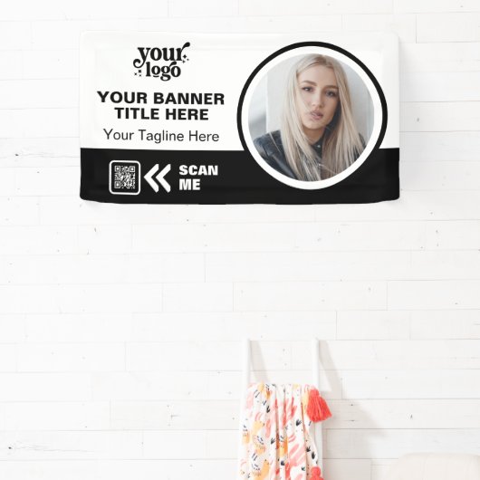 QR-Code-Foto für Firmenlogos im Freien Banner (InSitu)