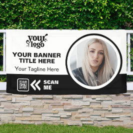 QR-Code-Foto für Firmenlogos im Freien Banner