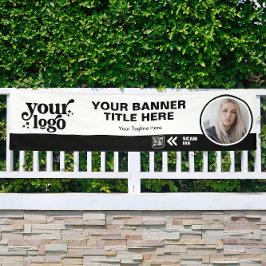 QR-Code-Foto für Firmenlogos im Freien Banner