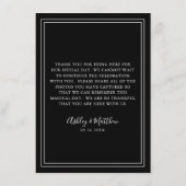 QR Code Foto für Gast Sharing Minimalistisch Weddi Begleitkarte (Rückseite)