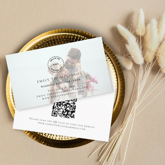 QR-Code-Foto für Hochzeitfotografen mit benutzerde Visitenkarte