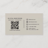 QR-Code-Foto für Masseure Visitenkarte (Rückseite)