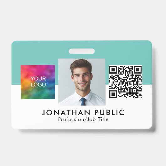 QR-Code-Foto für Mitarbeiter des individuell anpas Ausweis (Vorderseite)